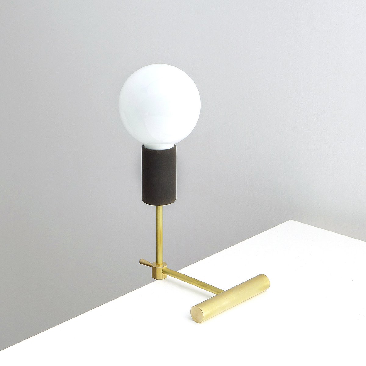 On The Edge Modern Brass Adjustable Desk Light from Balance Lamp