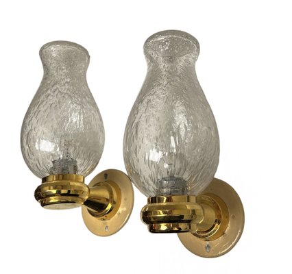 Onion Shaped Murano Glass Wall Lights from Keuco, 1970s, Set of 2-WZZ-1752756