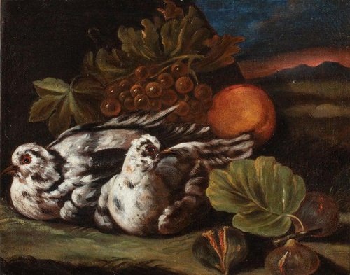 Onofrio Loth, Still LIfe, 1600s-1700s, Oil on Canvas, Framed