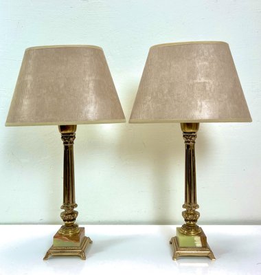 Onyx and Brass Table Lamps by A.Beck Ny, 1960s, Set of 2-WZZ-1371628