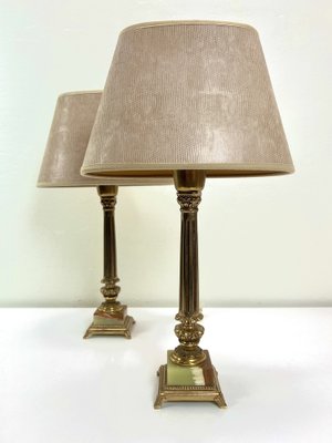 Onyx and Brass Table Lamps by A.Beck Ny, 1960s, Set of 2-WZZ-1371628