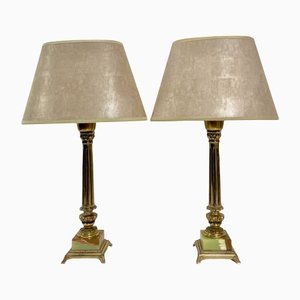 Onyx and Brass Table Lamps by A.Beck Ny, 1960s, Set of 2-WZZ-1371628