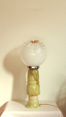 Onyx and Murano Glass Onice Table Lamp from Mazzega, Italy, 1970s-HUY-1194172