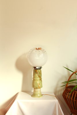 Onyx and Murano Glass Onice Table Lamp from Mazzega, Italy, 1970s-HUY-1194169