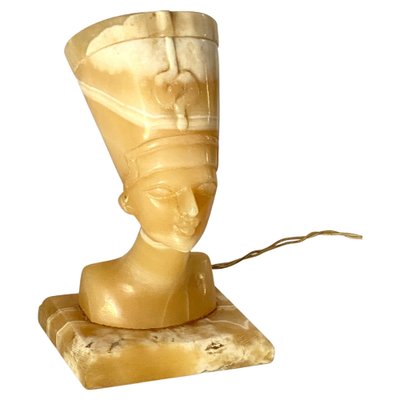 Onyx Egyptian Figure Table Lamp, France, 1930s-UR-1409786