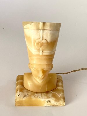 Onyx Egyptian Figure Table Lamp, France, 1930s-UR-1409786