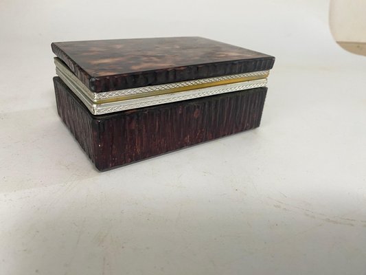 Onyx Jewelry Box in Brown Color, Italy, 1970s-UR-1702901