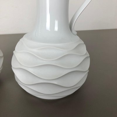 Op Art Biscuit Porcelain Jug Vases by Edelstein Bavaria, Germany, 1970s, Set of 2-QZ-1052947