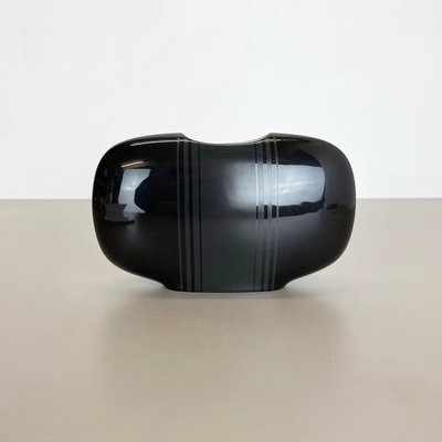 Op Art Black Porcelain Vase by K. Dombrowski for Hutschenreuther, 1970s-QZ-1151875