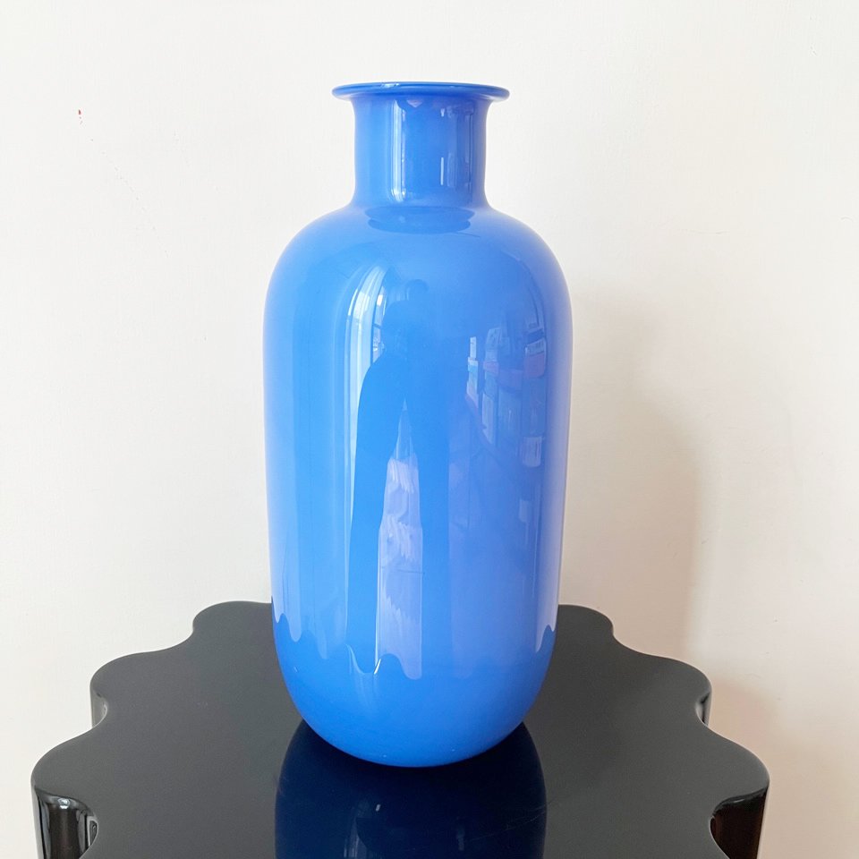 Op Art Carta da Zucchero Vase in Murano Glass, 1980s