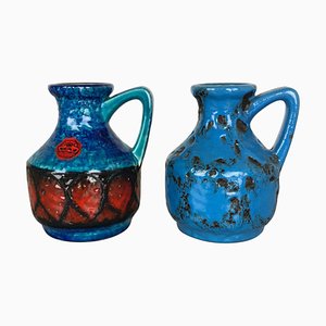 Op Art Multi-Color Pottery Vases from Bay Kermik, Germany, Set of 2-QZ-1111594