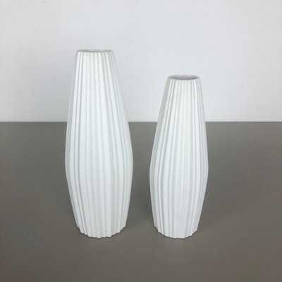 Op Art Porcelain Vase by Heinrich Selb, Germany, 1970s, Set of 2-QZ-1147710