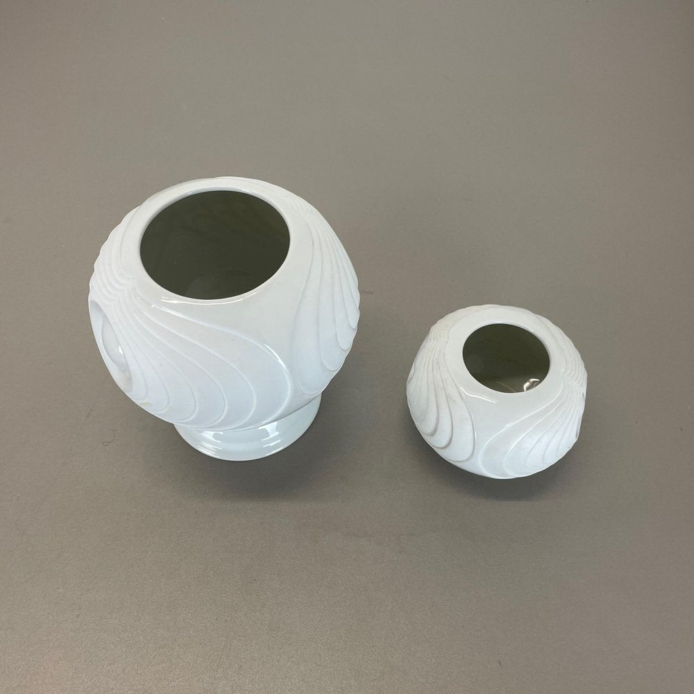 Op Art Porcelain Vase from Royal Bavaria KPM, Germany, 1970s, Set of 2