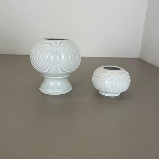 Op Art Porcelain Vase from Royal Bavaria KPM, Germany, 1970s, Set of 2