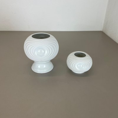 Op Art Porcelain Vase from Royal Bavaria KPM, Germany, 1970s, Set of 2-QZ-1175984