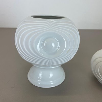 Op Art Porcelain Vase from Royal Bavaria KPM, Germany, 1970s, Set of 2-QZ-1175984