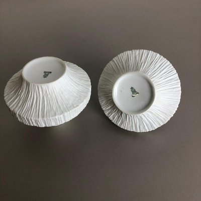 Op Art Porcelain Vases by Heinrich Selb, Germany, 1970s, Set of 2