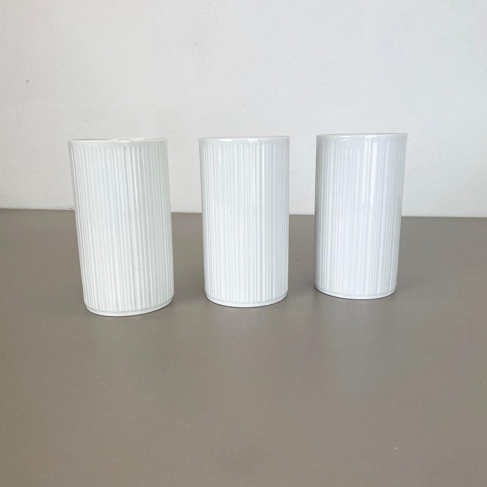 Op Art Porcelain Vases by Melitta All, Germany, 1970s, Set of 3-QZ-1052884