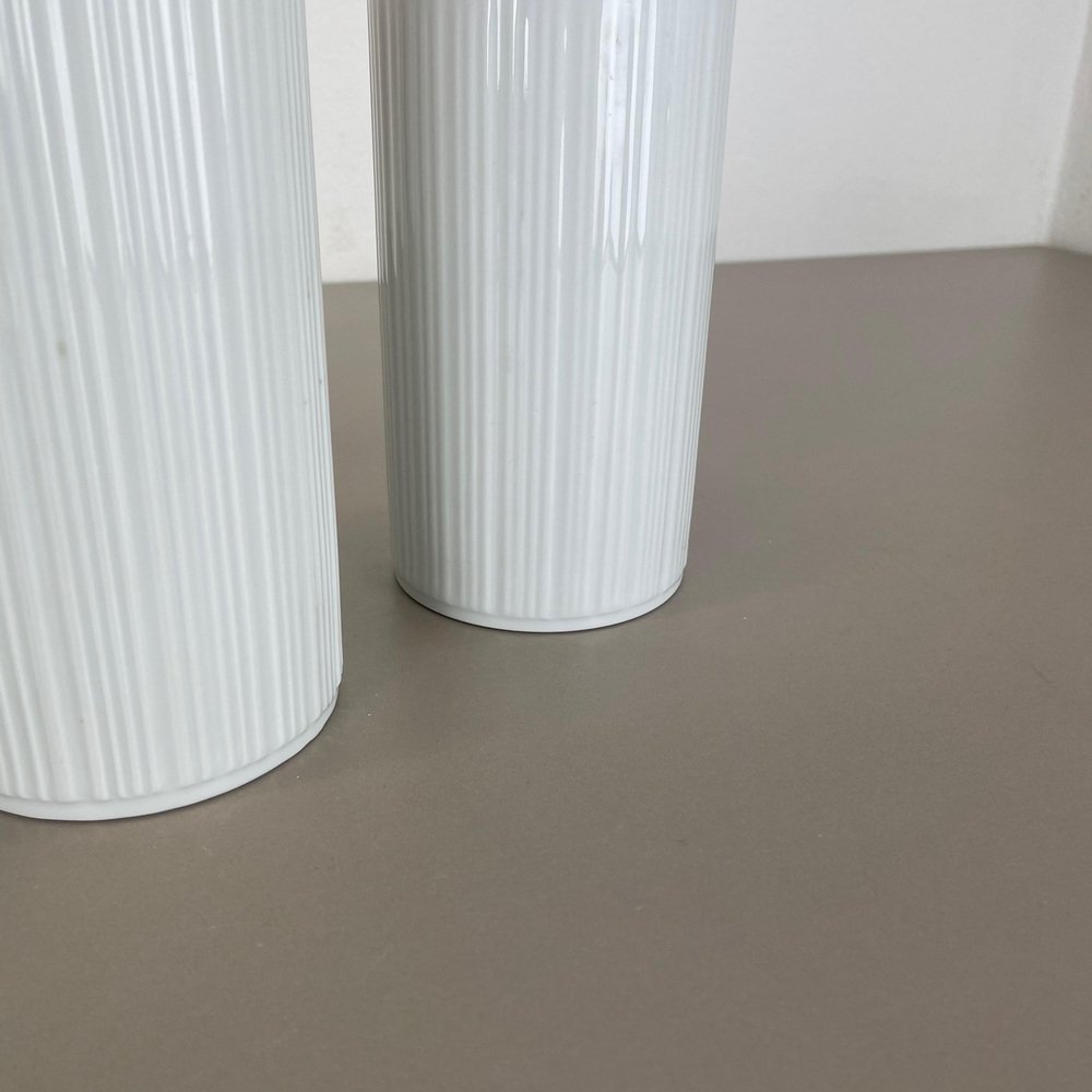 Op Art Porcelain Vases by Melitta All, Germany, 1970s, Set of 3