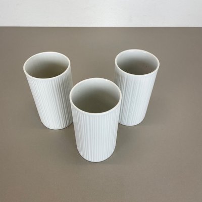 Op Art Porcelain Vases by Melitta All, Germany, 1970s, Set of 3-QZ-1052884