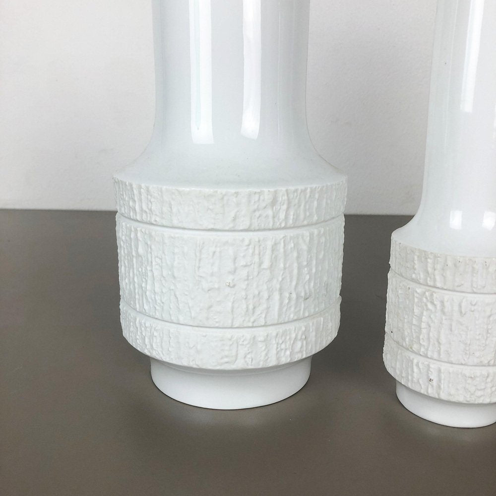 Op Art Porcelain Vases by Richard Scharrer for Thomas, Germany, 1970s, Set of 3