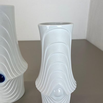 Op Art Porcelain Vases by Royal Bavaria KPM, Germany, 1970s, Set of 2