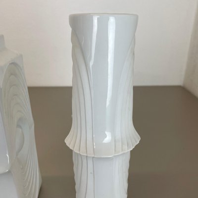 Op Art Porcelain Vases by Royal Bavaria KPM, Germany, 1970s, Set of 2-QZ-1454386