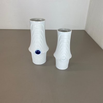 Op Art Porcelain Vases by Royal Bavaria KPM, Germany, 1970s, Set of 2-QZ-1452168