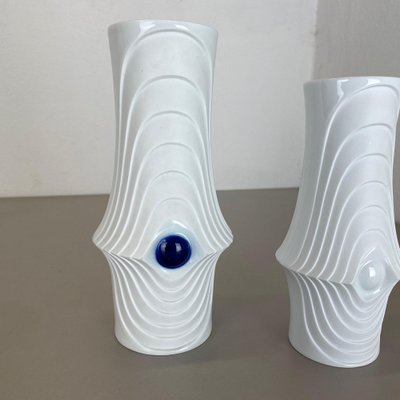 Op Art Porcelain Vases by Royal Bavaria KPM, Germany, 1970s, Set of 2-QZ-1452168