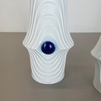 Op Art Porcelain Vases by Royal Bavaria KPM, Germany, 1970s, Set of 2