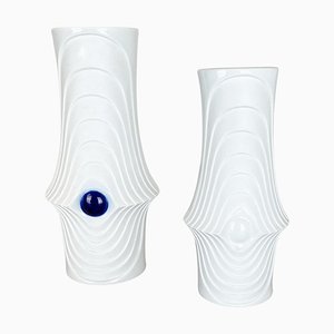 Op Art Porcelain Vases by Royal Bavaria KPM, Germany, 1970s, Set of 2-QZ-1452168