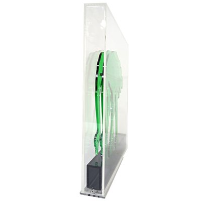 Op-Art Style Green Acrylic Glass Ostrich Sculpture by Gino Marotta-RY-659615