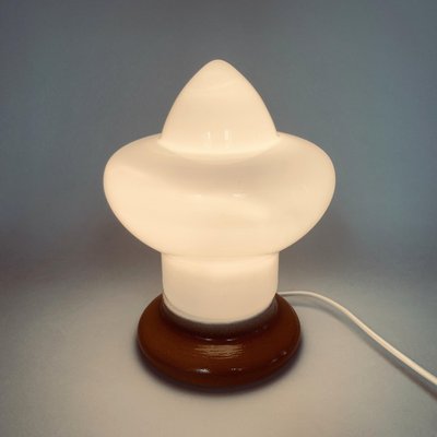 Opal Glass & Ceramic Table Lamp by Ivan Jakeš for Osvětlovací Sklo, 1960s-TZ-781191