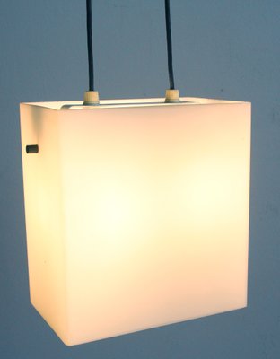 Opal Glass Cubic Ceiling Lamp, 1960s-PF-770245