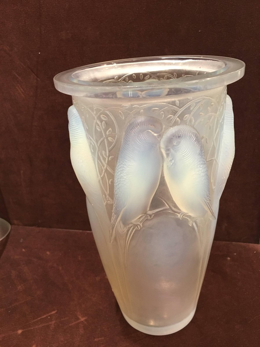 Opalescent Ceylon Vase by Rene Lalique