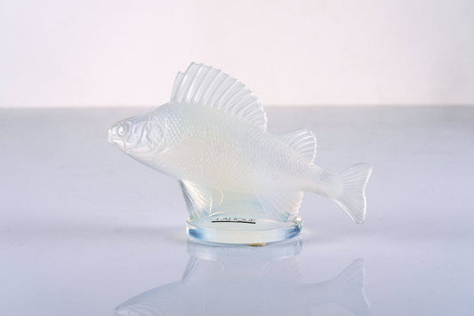 Opalescent Crystal Perche Fish Mascot or Paperweight by René Lalique, France