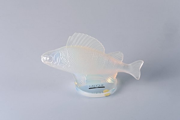 Opalescent Crystal Perche Fish Mascot or Paperweight by René Lalique, France-LBS-1378264