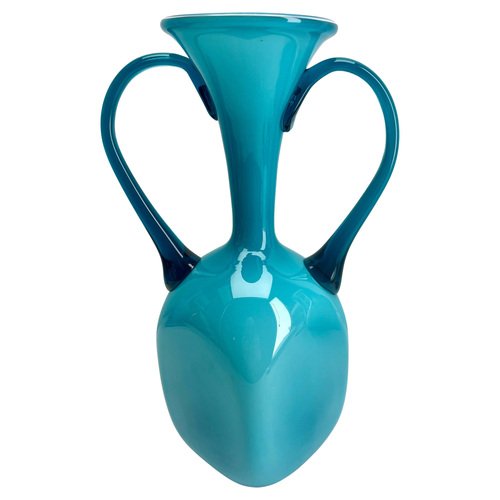 Opalescent Italian Vase in Opaline from Florence, 1955