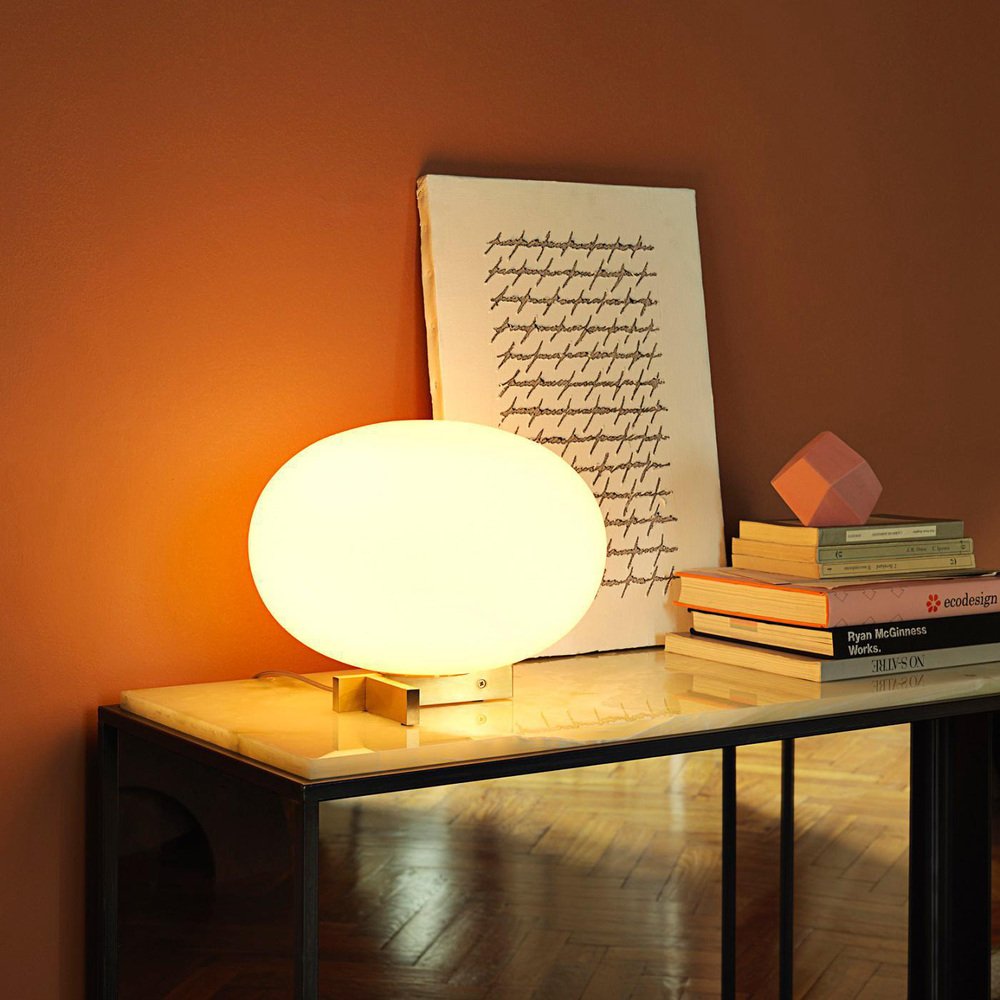 Opaline Blown-Glass Alba Table Lamp by Mariana Pellegrino Soto for Oluce