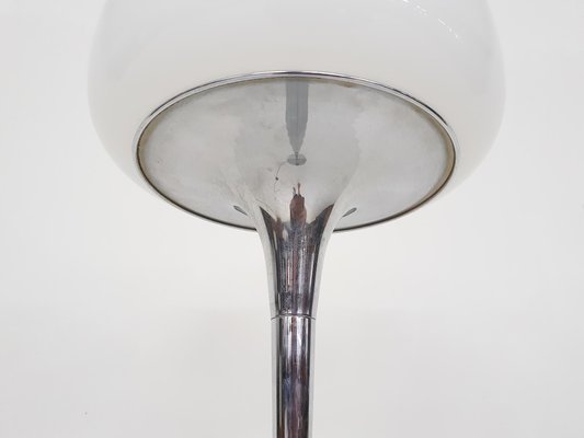 Opaline Glass and Chrome Floor Lamp by Goffredo Reggiani, Italy, 1960s-ZO-998826