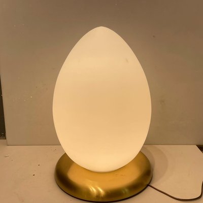 Opaline Glass Egg Table Lamps, Set of 2-JJC-1416883