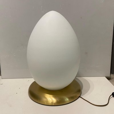 Opaline Glass Egg Table Lamps, Set of 2-JJC-1416883