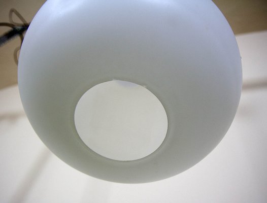 Opaline Glass Pendant Lamp, 1960s-VNC-2043371