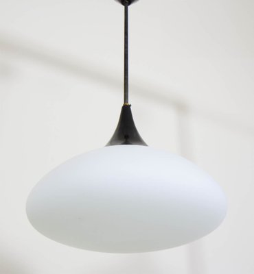 Opaline Glass Pendant Lamp, 1960s-VNC-2043171