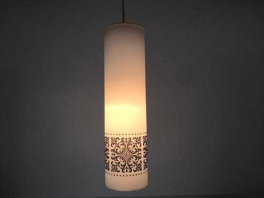 Opaline Glass Pendant Lamps from Limburg, 1960s, Set of 3-PUK-617819