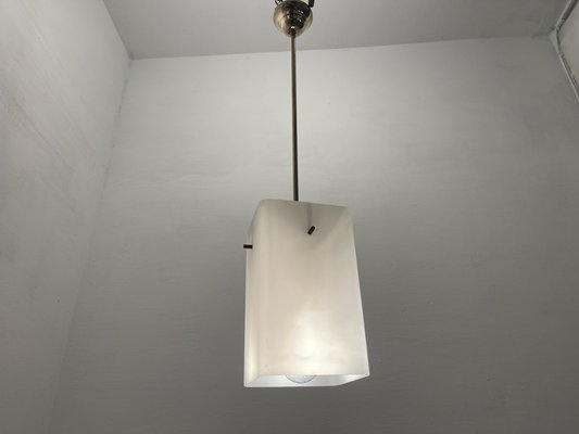 Opaline Glass Pendant Light from Stilnovo, 1950s-JJC-1763423