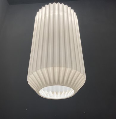 Opaline Glass Pleated Light Pendant, 1950s-JJC-1028222