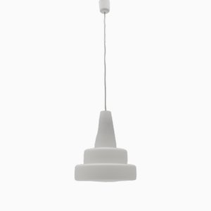 Opaline Glass Pyramid Ceiling Lamp from Peill & Putzler, Germany, 1960s-KQB-1755952