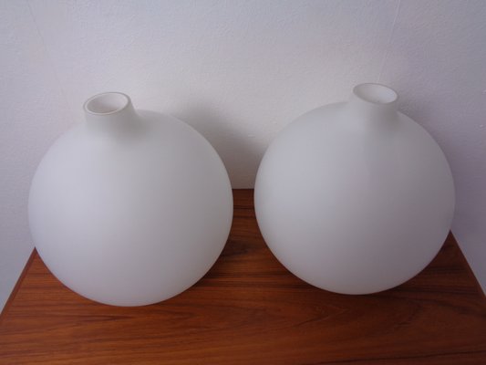 Opaline Glass Satellite Pendant Lamps by Vilhelm Wohlert for Louis Poulsen, 1960s, Set of 2-RDW-1803218