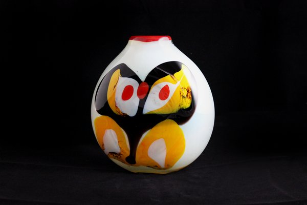 Opaline Glass Vase by Ludmilla & Dimitri Shushkanov, 1970s-IJR-546835